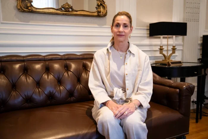 Kathleen Leber, Dermatologin aus Tampa, Florida, nach der Vorführung des Dokumentarfilms „Silent Harvest: The Courage to Speak Up“ am 16. Mai 2026 in Washington. Foto: Madalina Kilroy/The Epoch Times