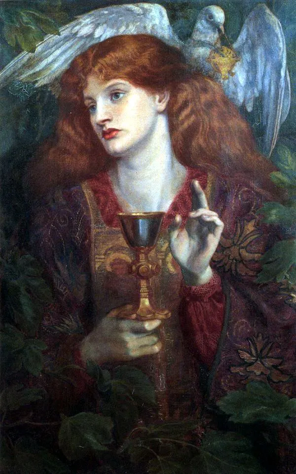 „Die Jungfrau vom Heiligen Gral“ (1874) von Dante Gabriel Rossetti (1828–1882)