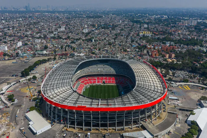 Im Aztekenstadion in Mexiko-Stadt wird die Fußball-WM 2026 heute offiziell eröffnet