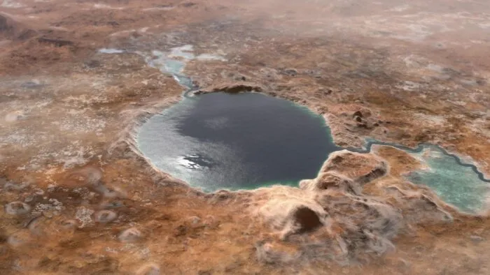 Jezero-Krater auf dem Mars