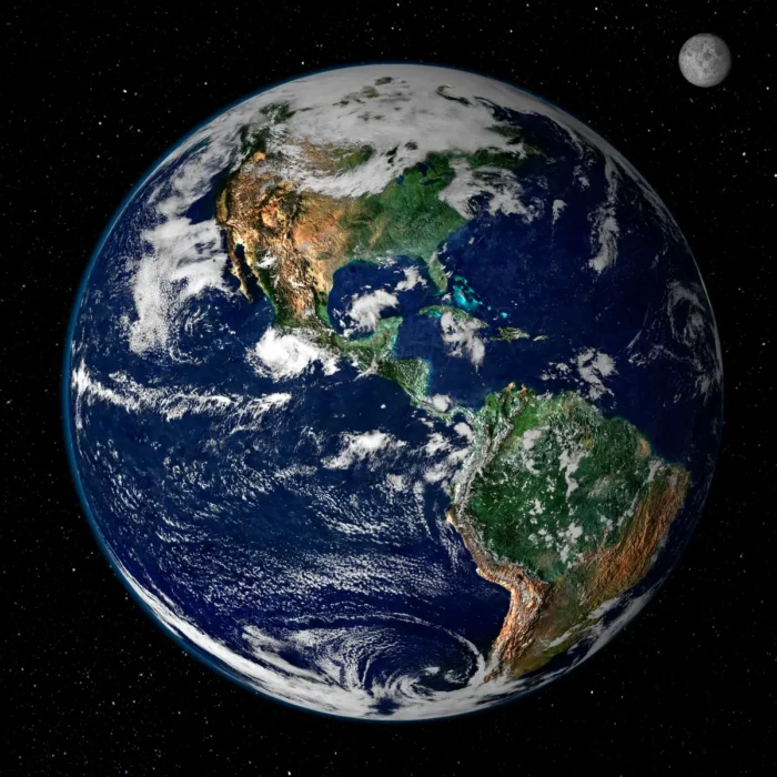 Die Erdatmosphäre, das Magnetfeld und der reichliche Vorkommen von flüssigem Wasser sorgen gemeinsam dafür, dass der Planet Leben ermöglicht. Foto: NASA