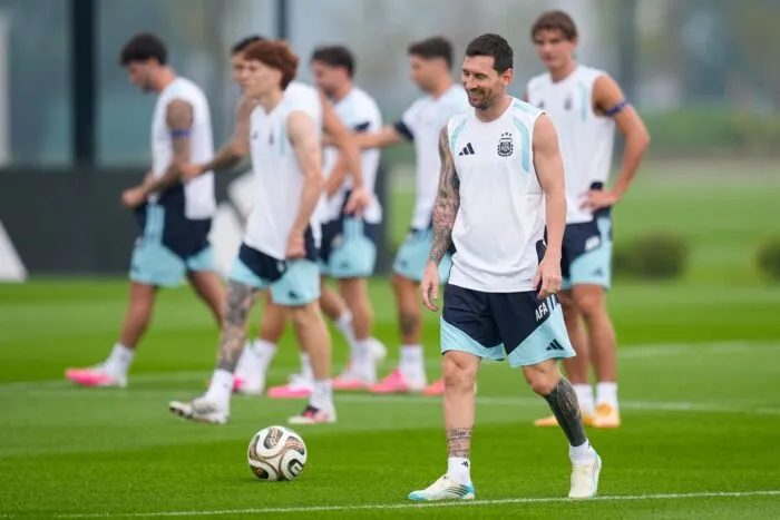 WM 2026 - Messi und Co beim Training vor dem WM-Finale.