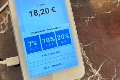 Trinkgeldvorgaben per Terminal stoßen auf wenig Begeisterung