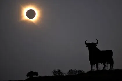Dunkelheit vor dem Sonnenuntergang: Die totale Sonnenfinsternis in Spanien im Livestream
