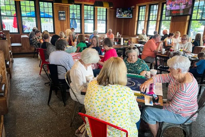Mahjong Spielerinnen in einem Restaurant in Memphis, Tennesse im Juni 2026.