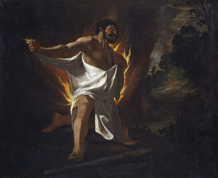 Der Tod von Herakles war schmerzhaft und das Produkt einer Täuschung, die aus dem vergifteten Erbe seiner eigenen vergangenen Gewalt herrührt