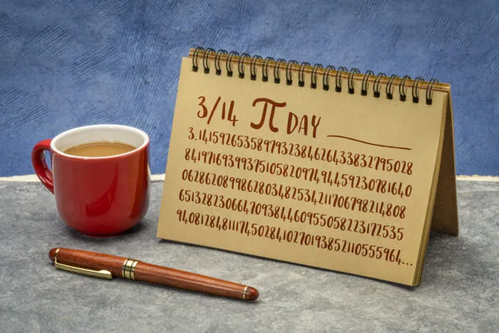 Seit 2019 ist der 14. März der Internationale Tag der Mathematik. Seine angelsächsiche Schreibweise 3/14 erinnert an die Kreiszahl Pi.