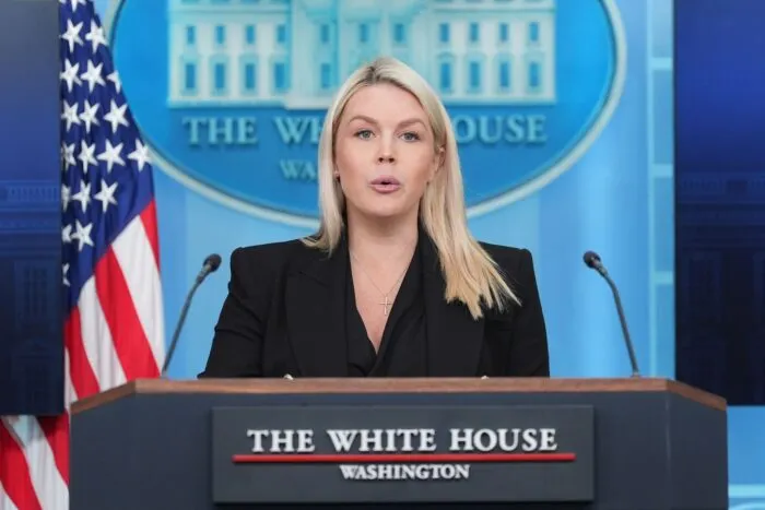 Trumps Pressesprecherin Leavitt geht. (Archivbild)