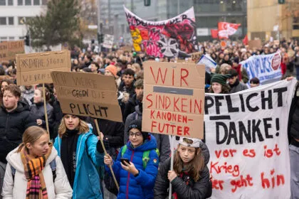 Schüler protestieren gegen Wehrpflicht