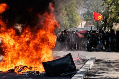 Blockade der Gymnasien: Erst ging es um Unterrichtsausfall, später auch um Unterstützung für Palästina