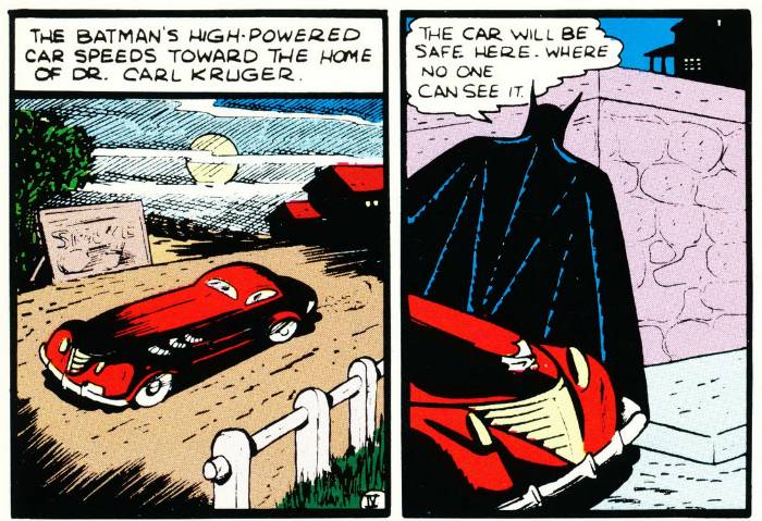 Batmobile fumetto 1939 