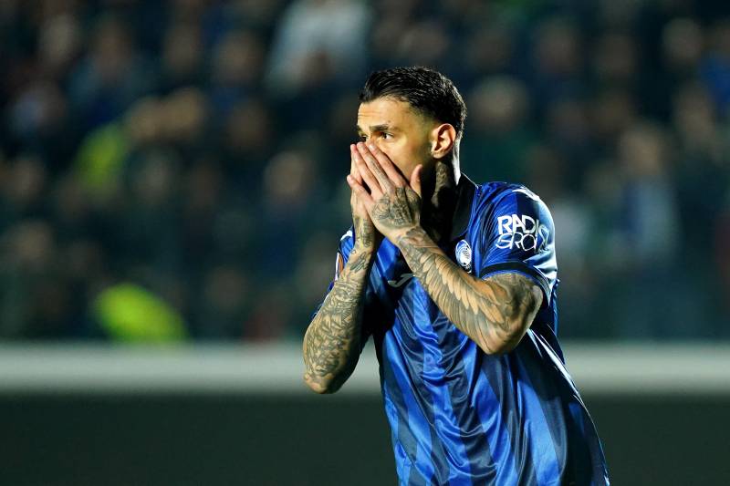 Scamacca occasione Atalanta Sporting Lisbona