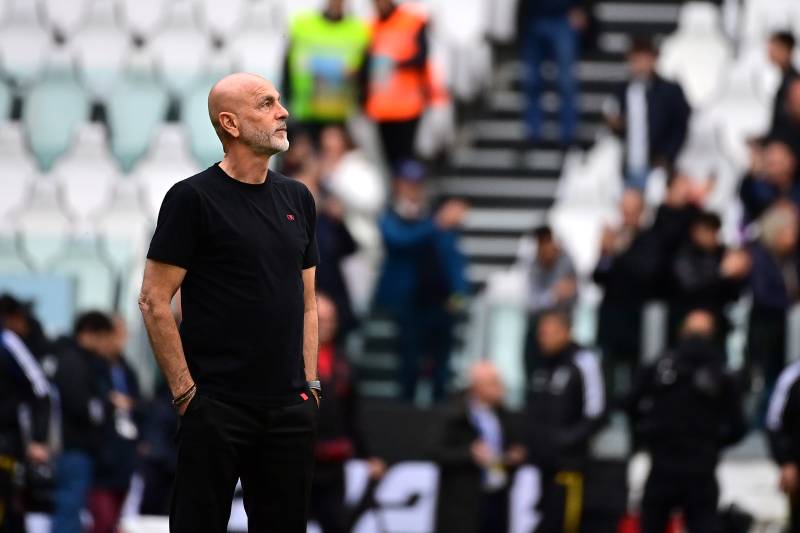 Pioli riscaldamento Juventus Milan