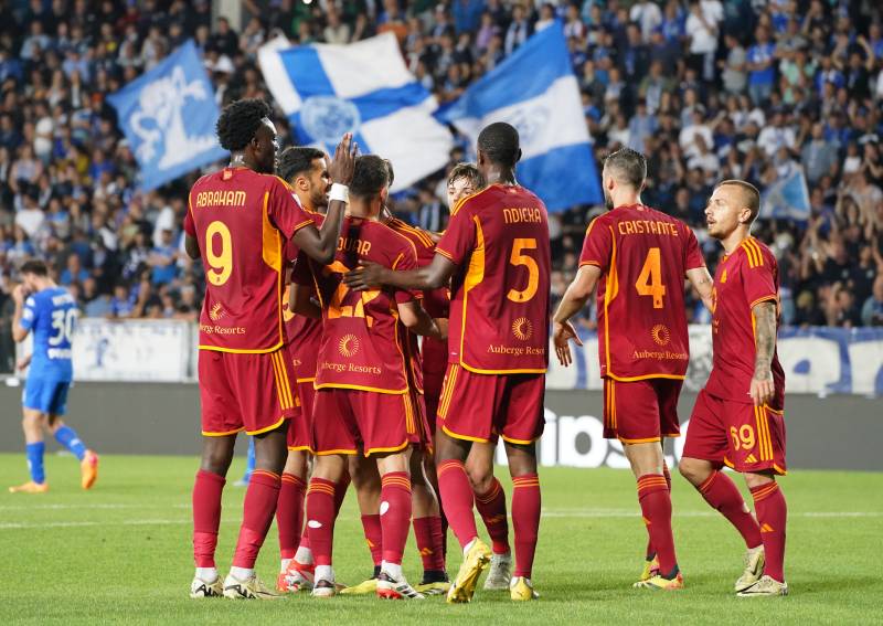 Aouar celebrazione Empoli Roma