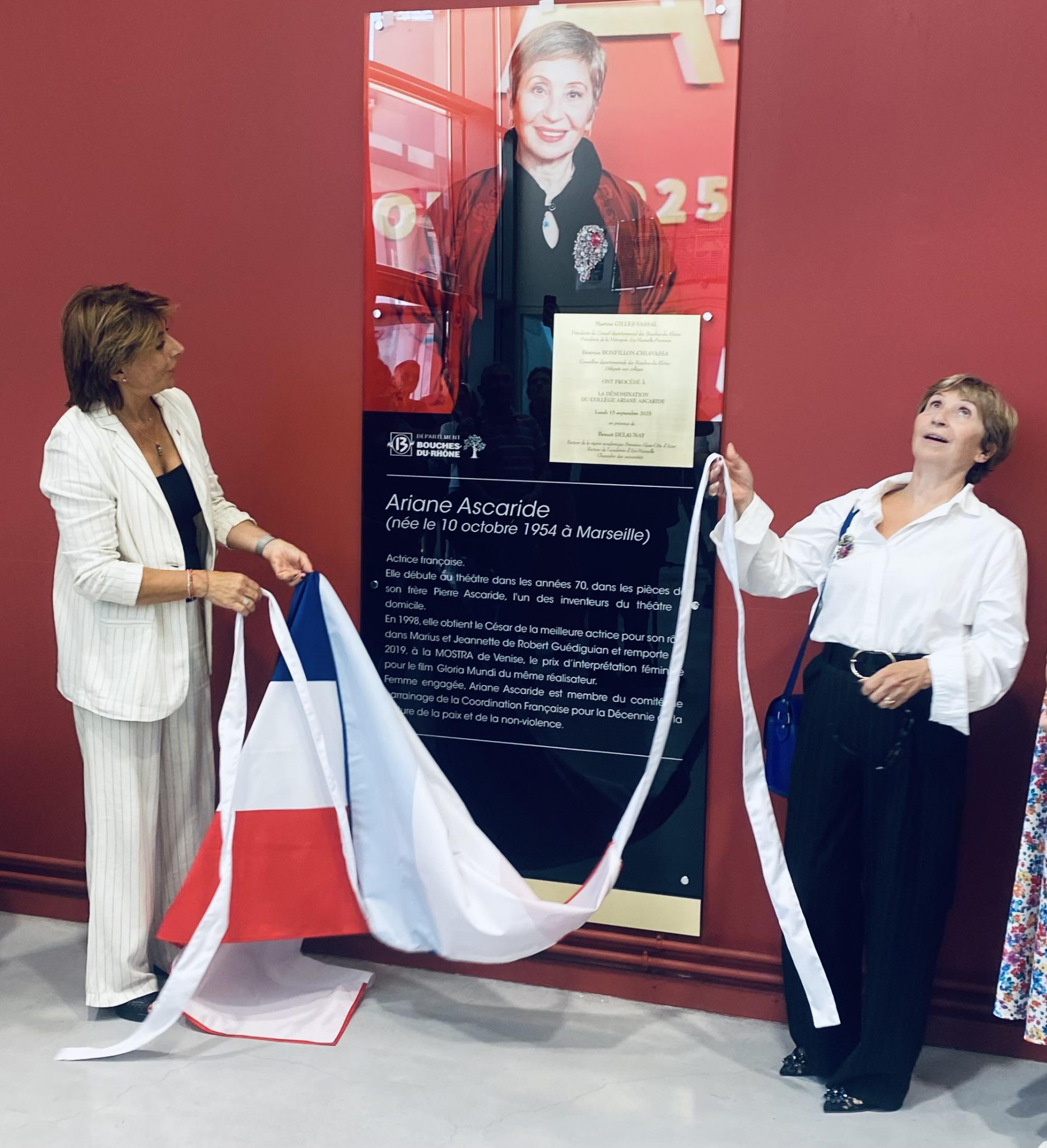 Le collège Fraissinet rebaptisé Ariane-Ascaride