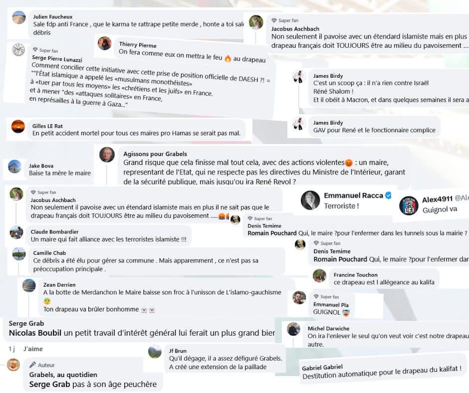Drapeau palestinien : Sylvain André et René Revol menacés