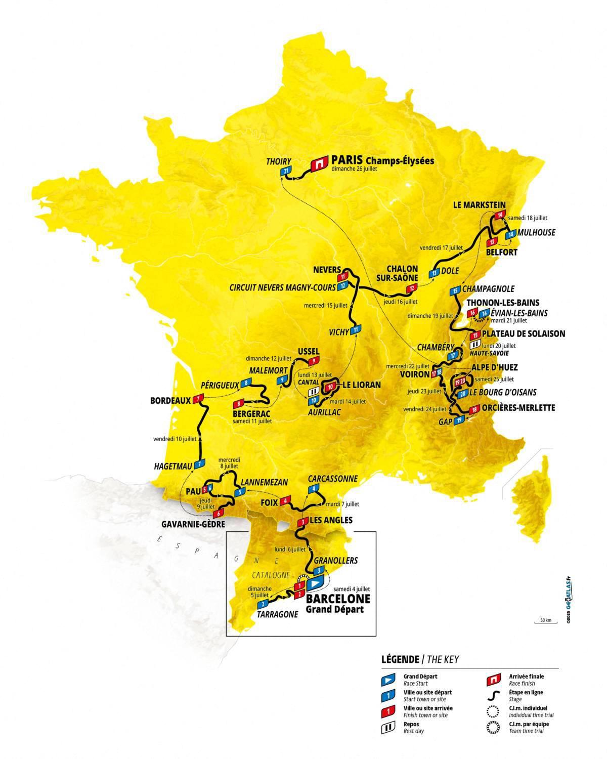 Le parcours de la 113e édition du Tour de France officiellement présenté