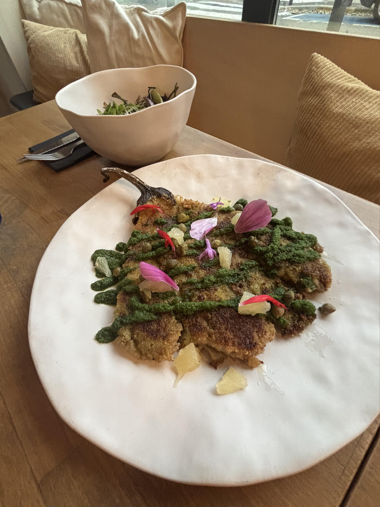 [Recette] La milanaise d’aubergine et sa garniture à la grenobloise