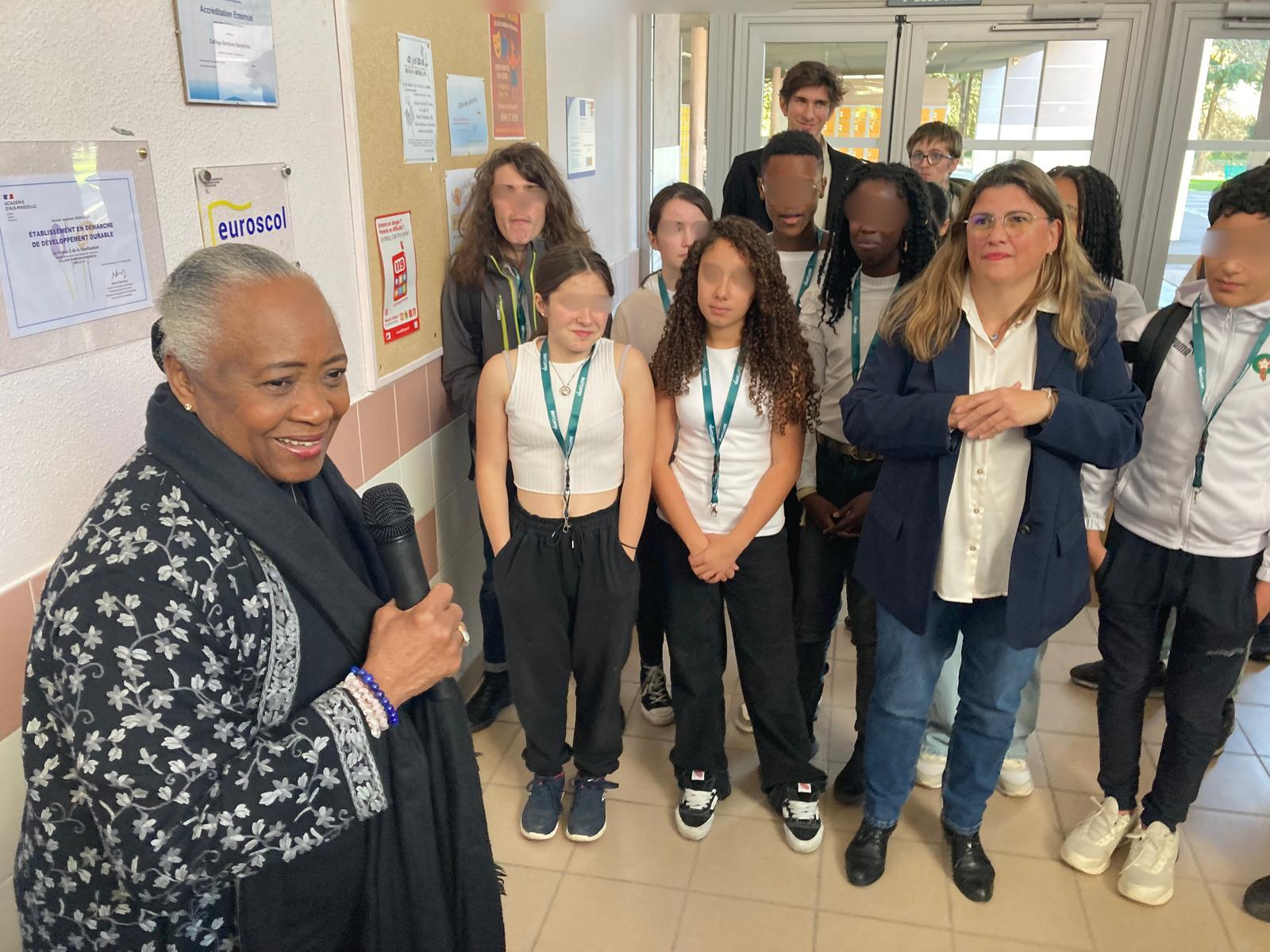 Barbara Hendricks, exemple à suivre dans «&nbsp;son&nbsp;» collège à Orange