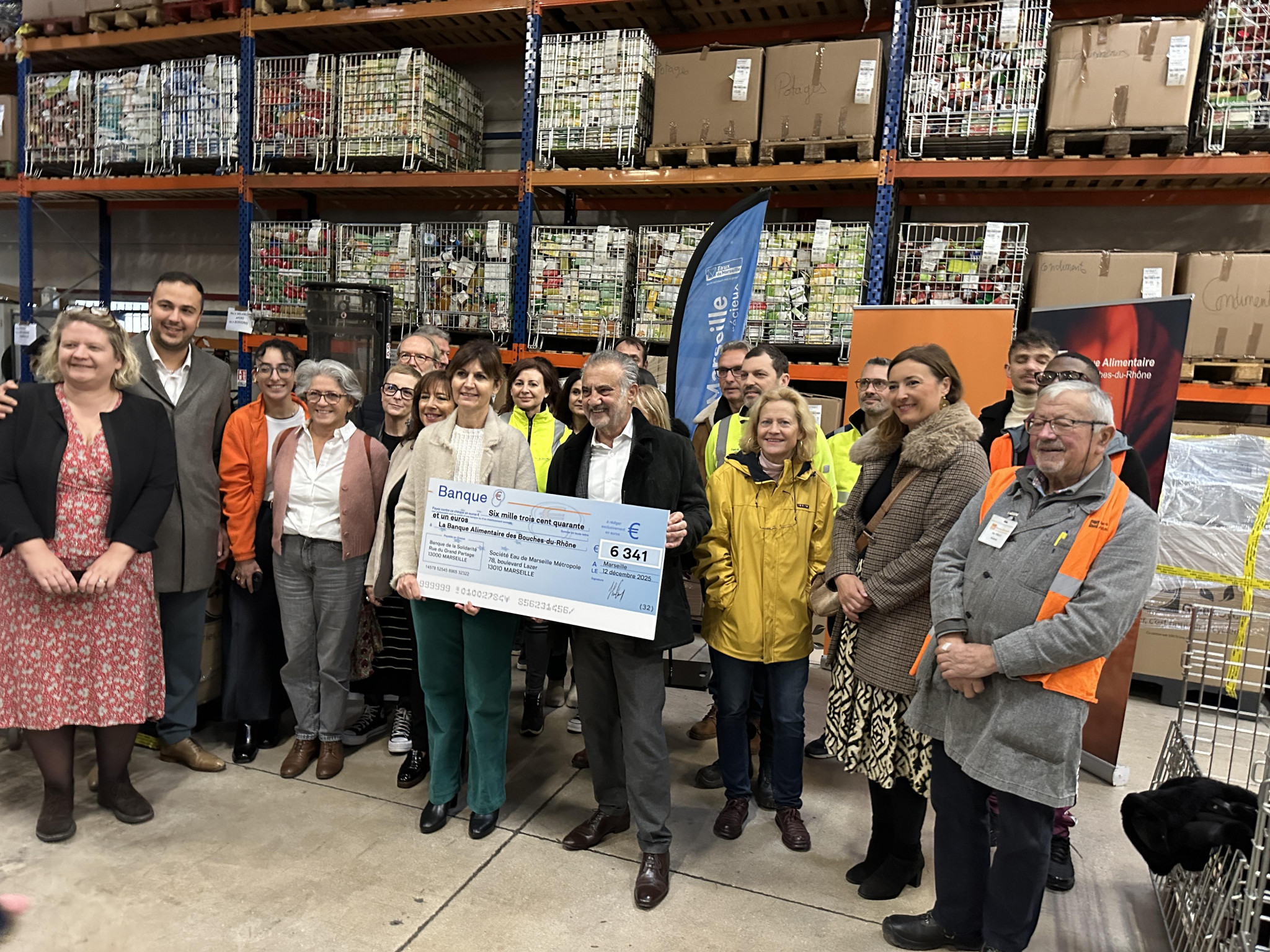 Marseille : la société des eaux s’engage pour la Banque alimentaire