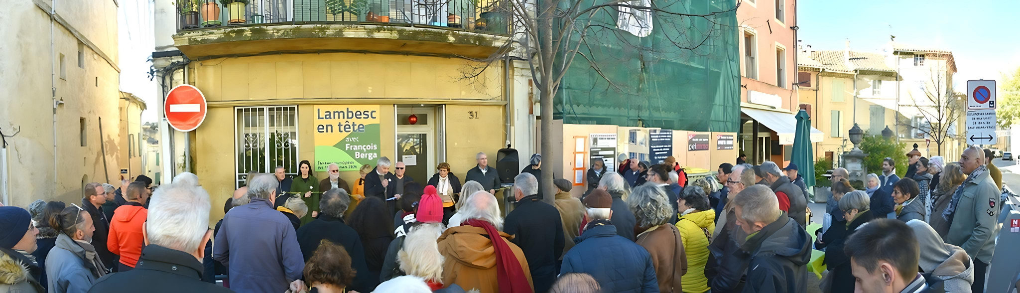 Le local de campagne de François Berga inauguré à Lambesc