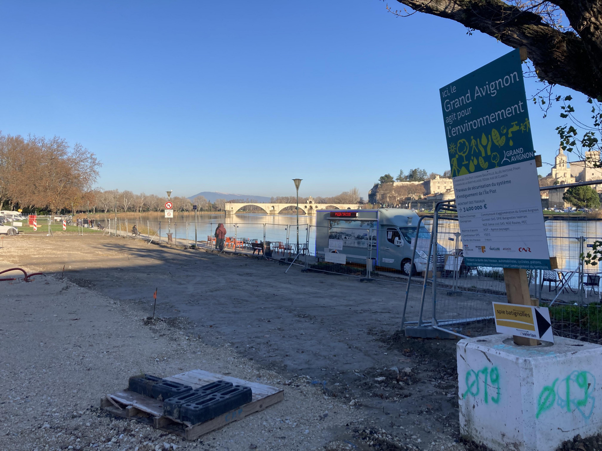 L’île Piot en chantier pour se prémunir des crues du Rhône