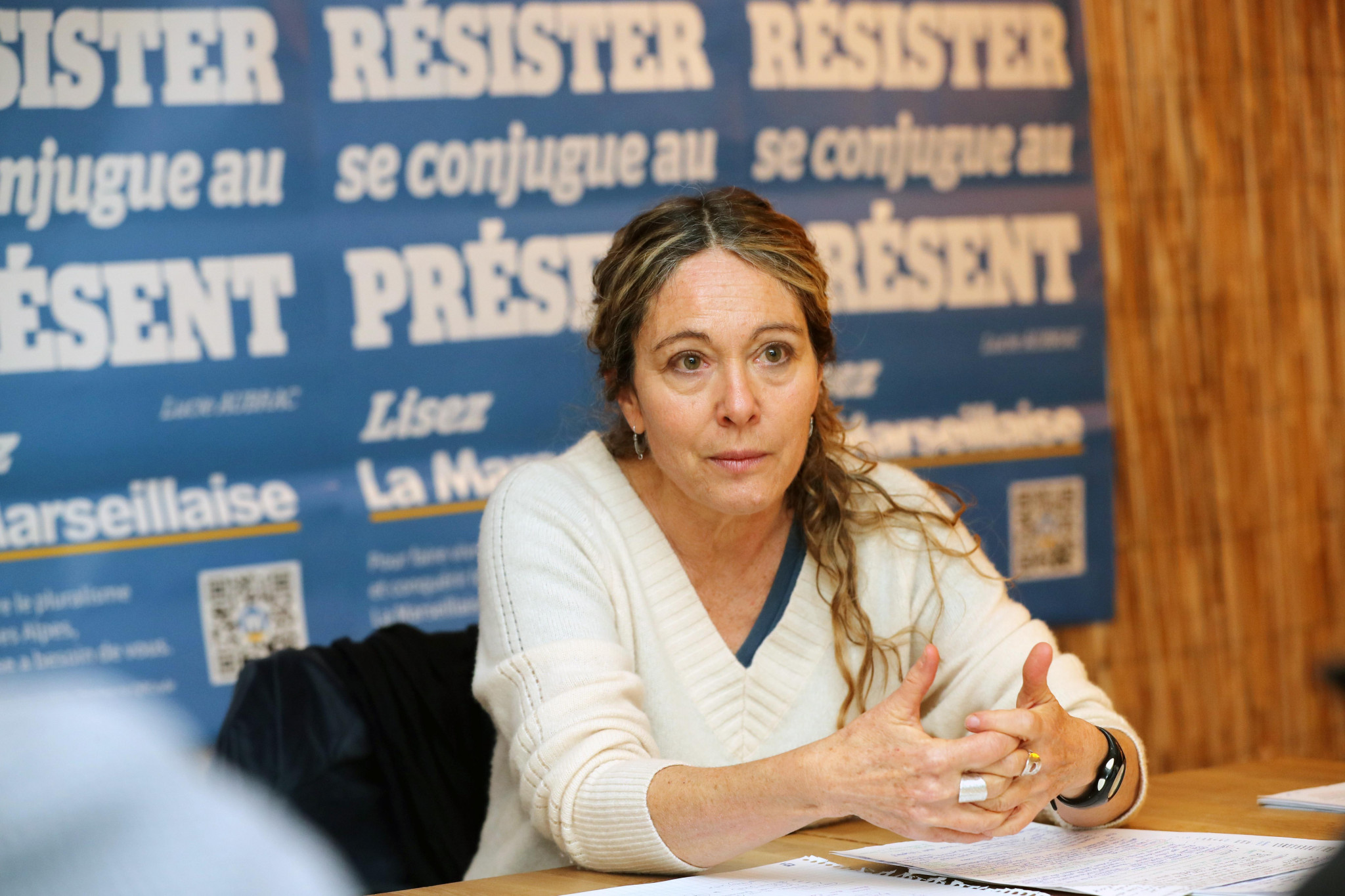 Magali Brunel face aux lecteurs à Toulon