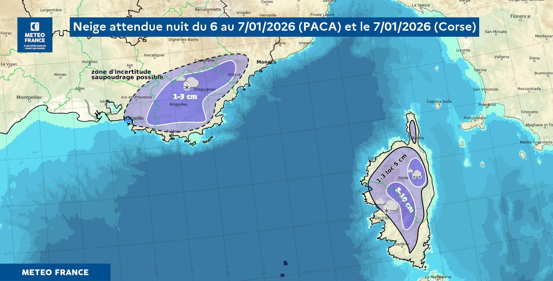 Les Bouches-du-Rhône et le Var passent en vigilance jaune neige et verglas