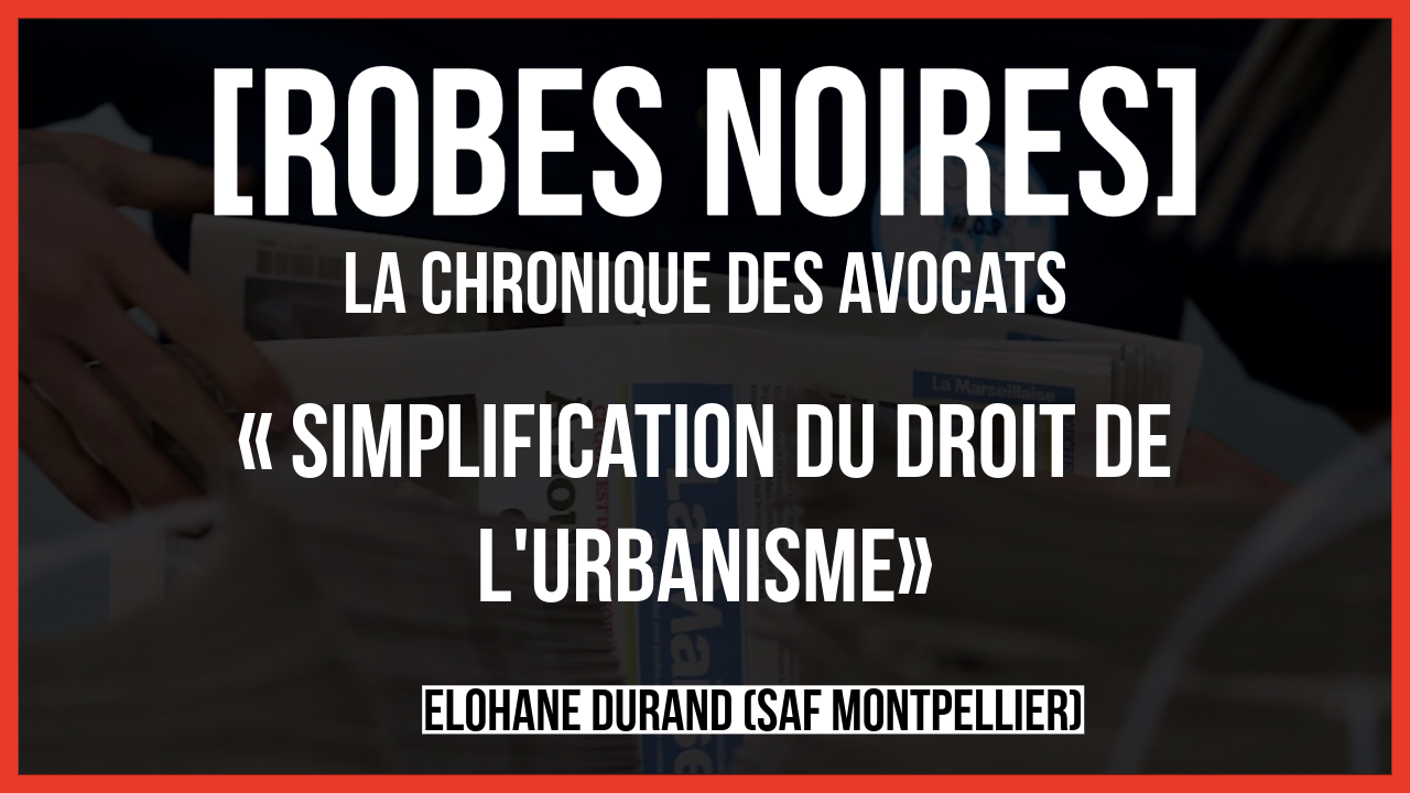 Simplification du droit de l’urbanisme