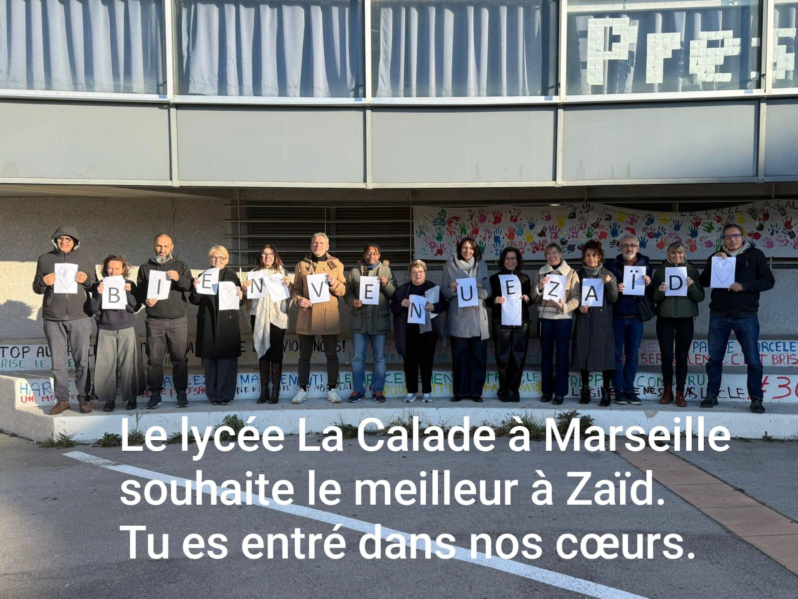 Une vague d’affections pour Zaïd dans les lycées marseillais