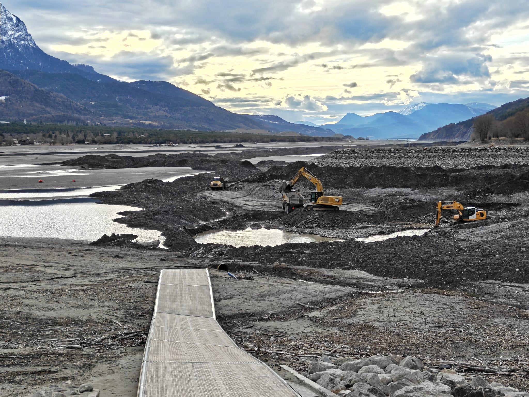Serre-Ponçon : extraction massive d’alluvions de crues