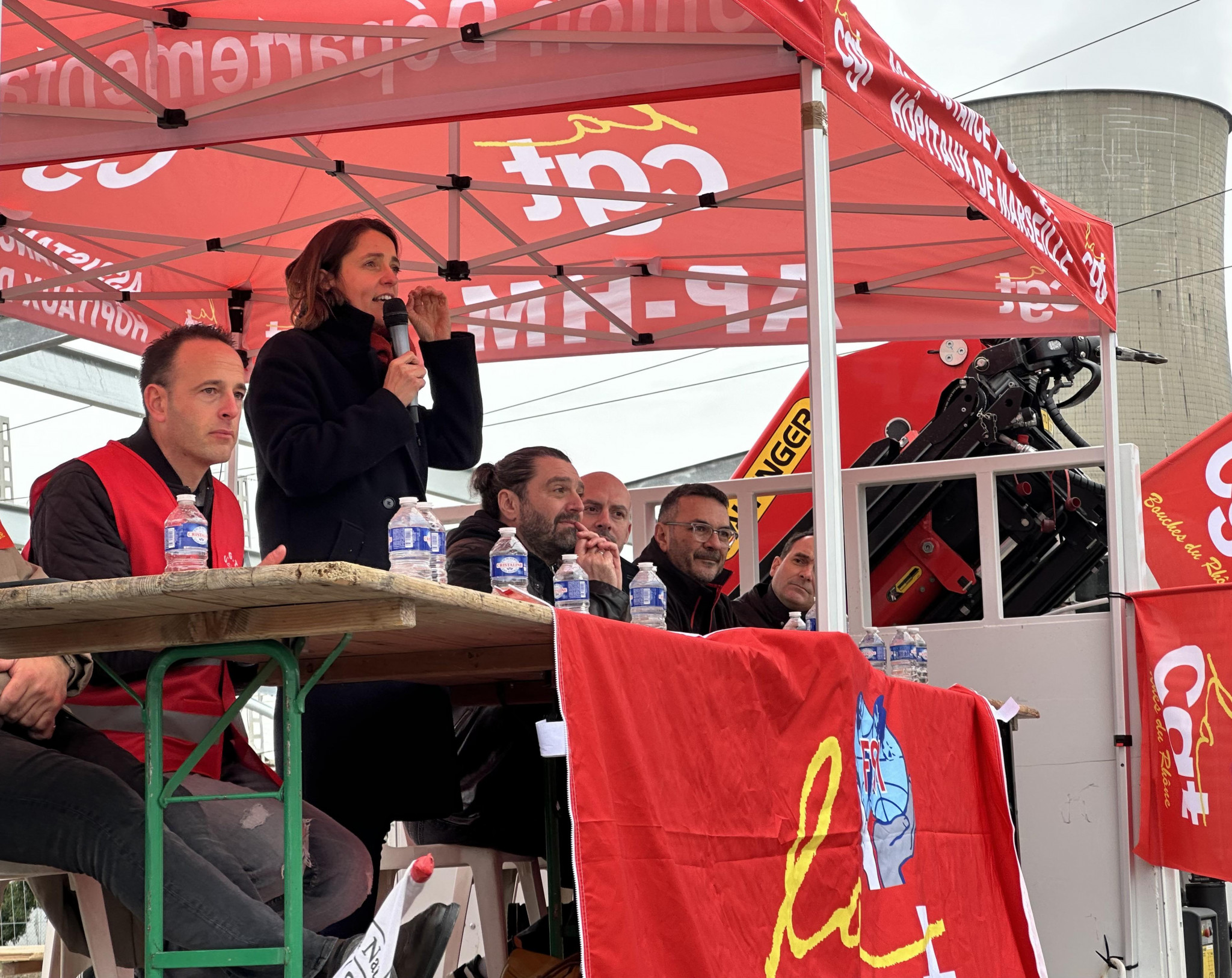 Sophie Binet enflamme la centrale thermique de Gardanne