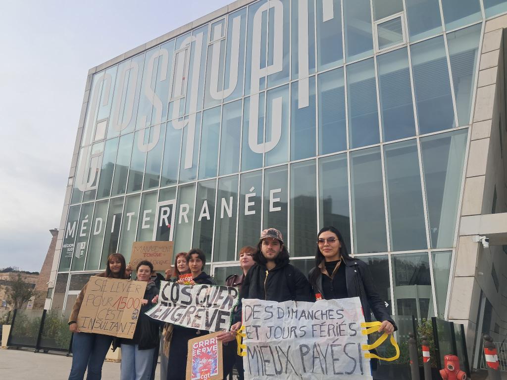 Les salariés du groupe Cosquer Méditerranée en grève