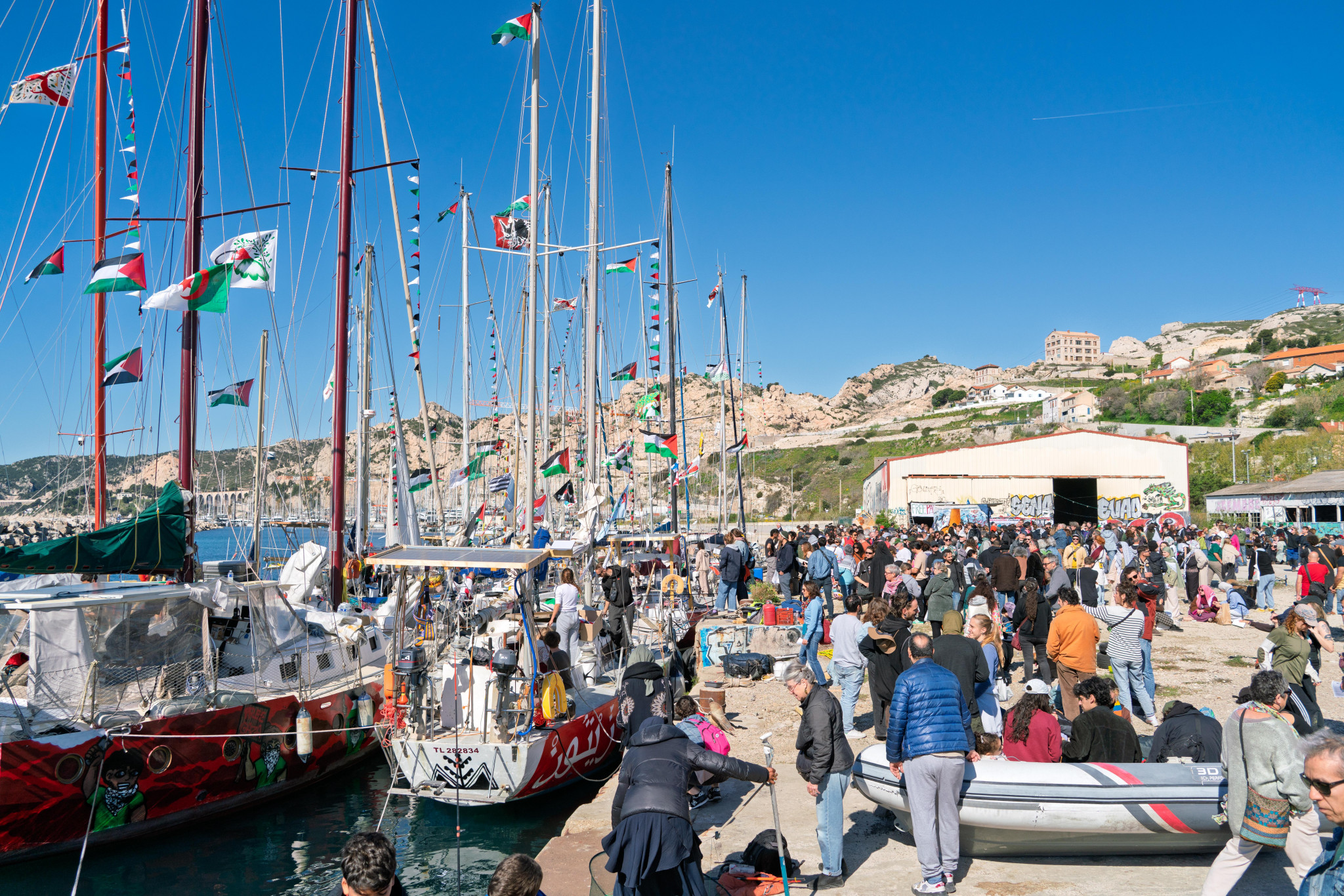 Les syndicalistes de la flottille ont l’internationalisme au cœur