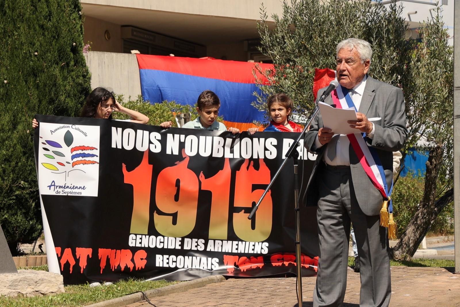 Septèmes : l’hommage d’André Molino aux victimes du génocide arménien