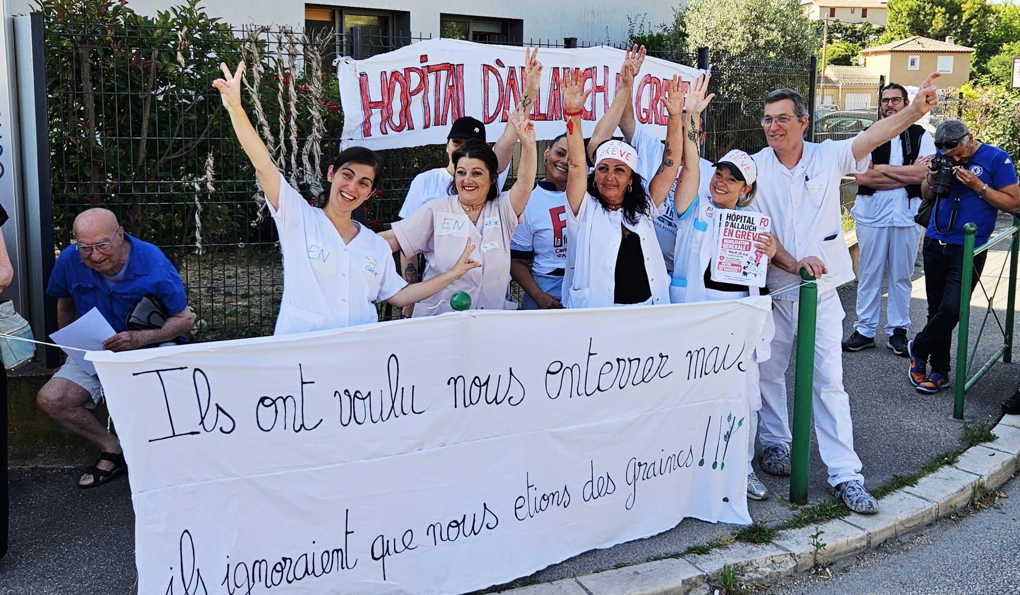 Grève massive au centre hospitalier d’Allauch