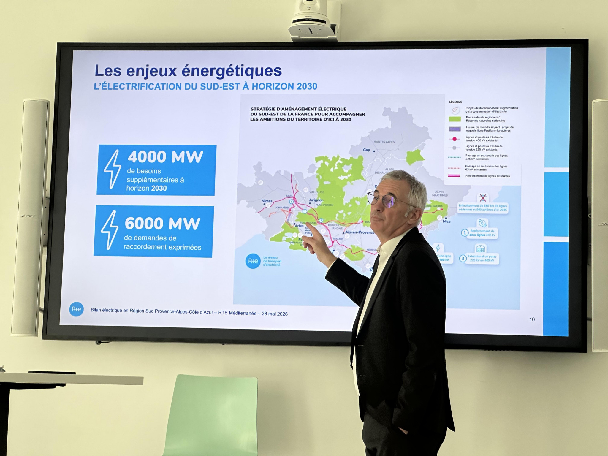 La ligne très haute tension de Fos en réponse à une forte demande