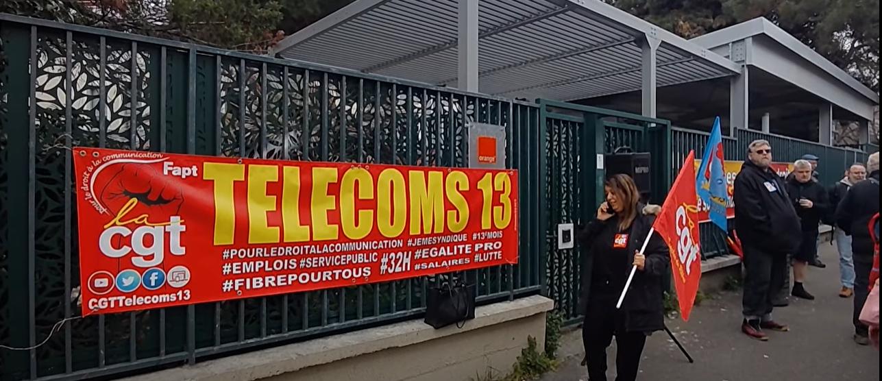 La CGT en grève pour l’AG du groupe Orange
