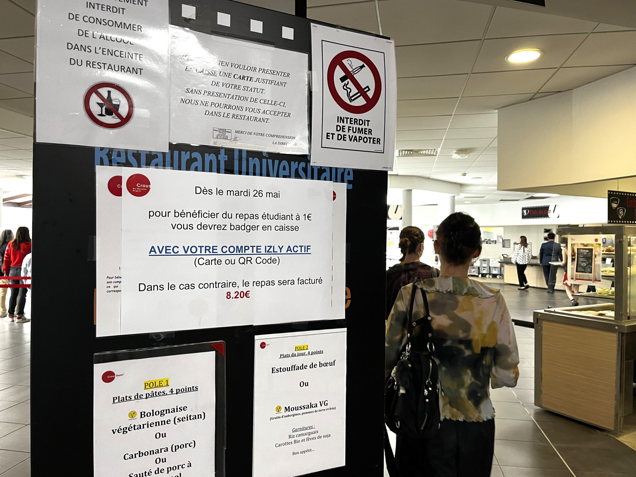 Un nouveau paiement dans les restaurants universitaires