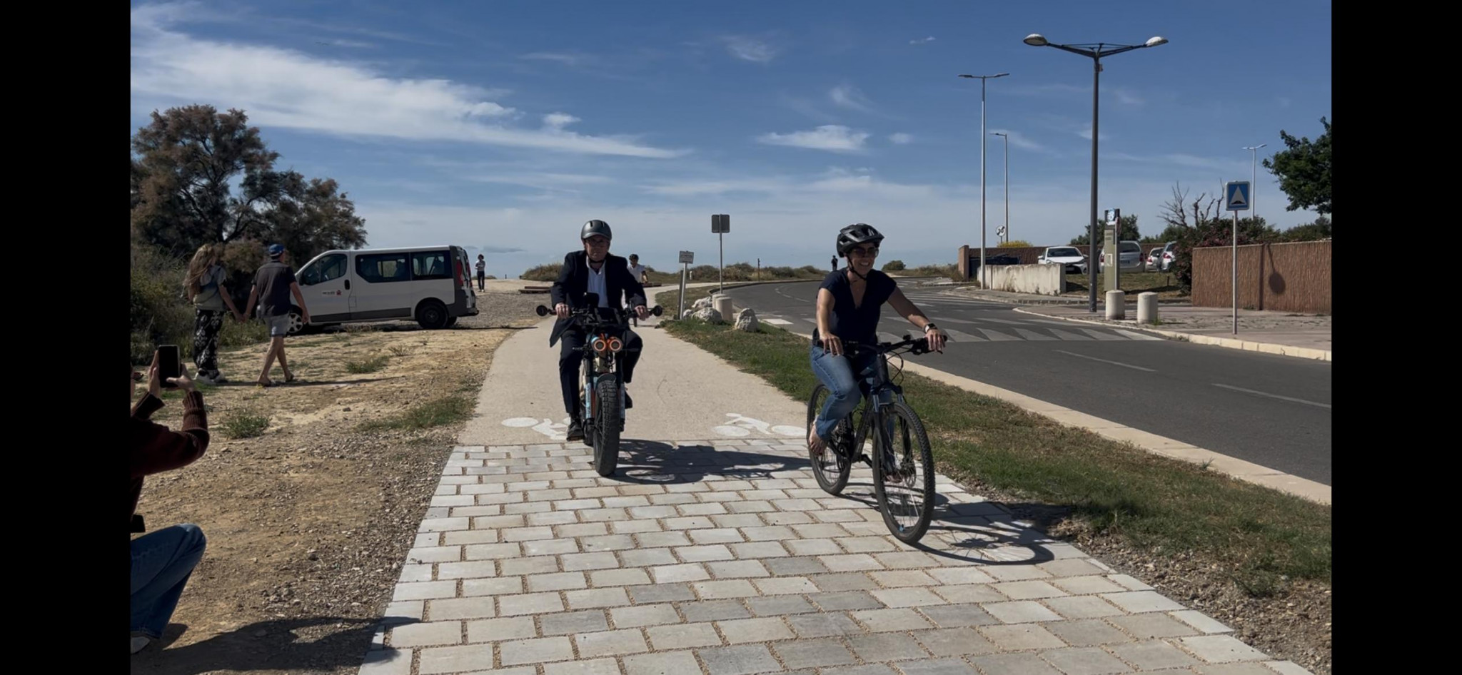Une nouvelle piste cyclable réversible aux Aigues-Douces
