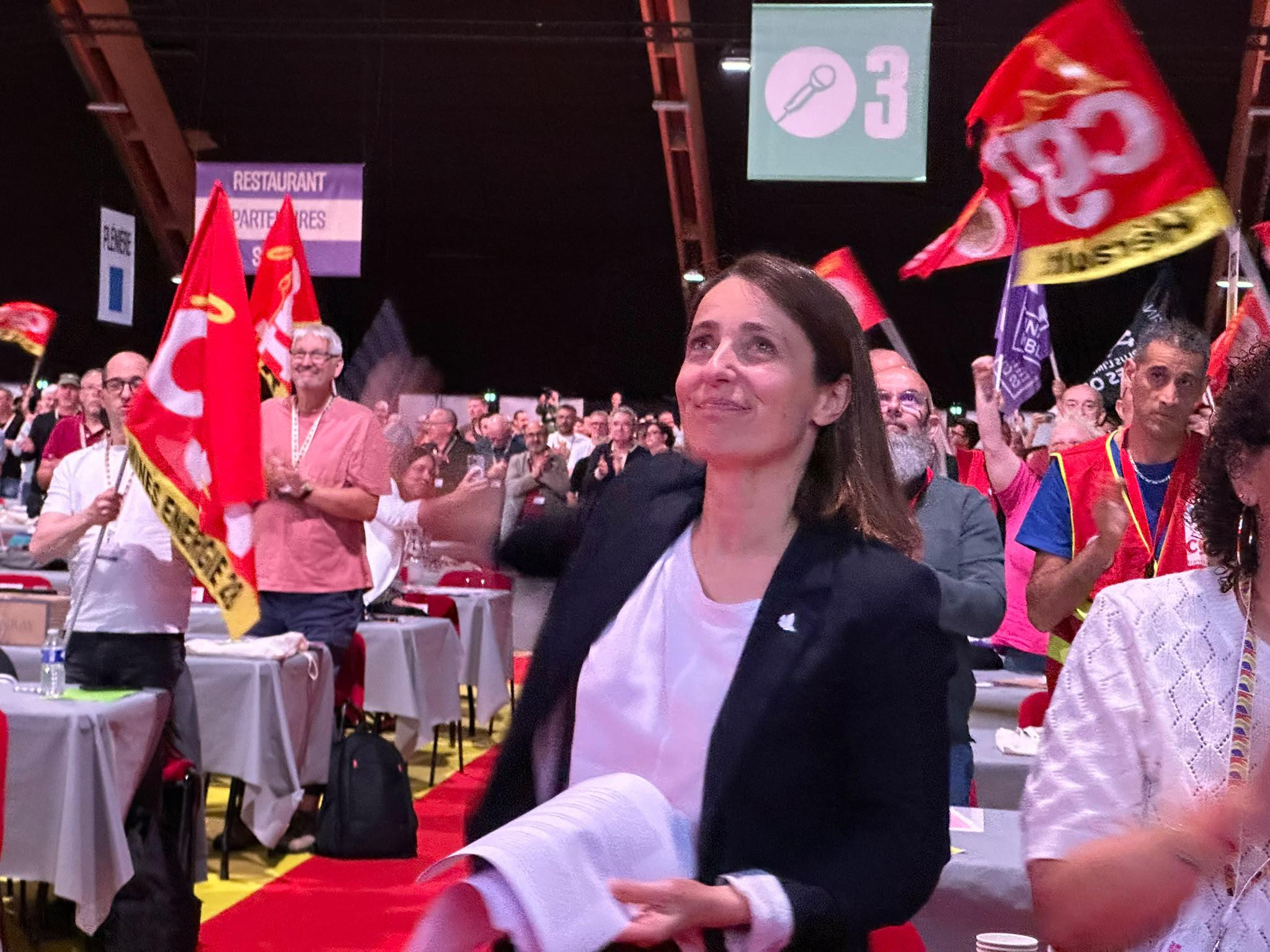 Sophie Binet est officiellement réélue à la tête de la CGT