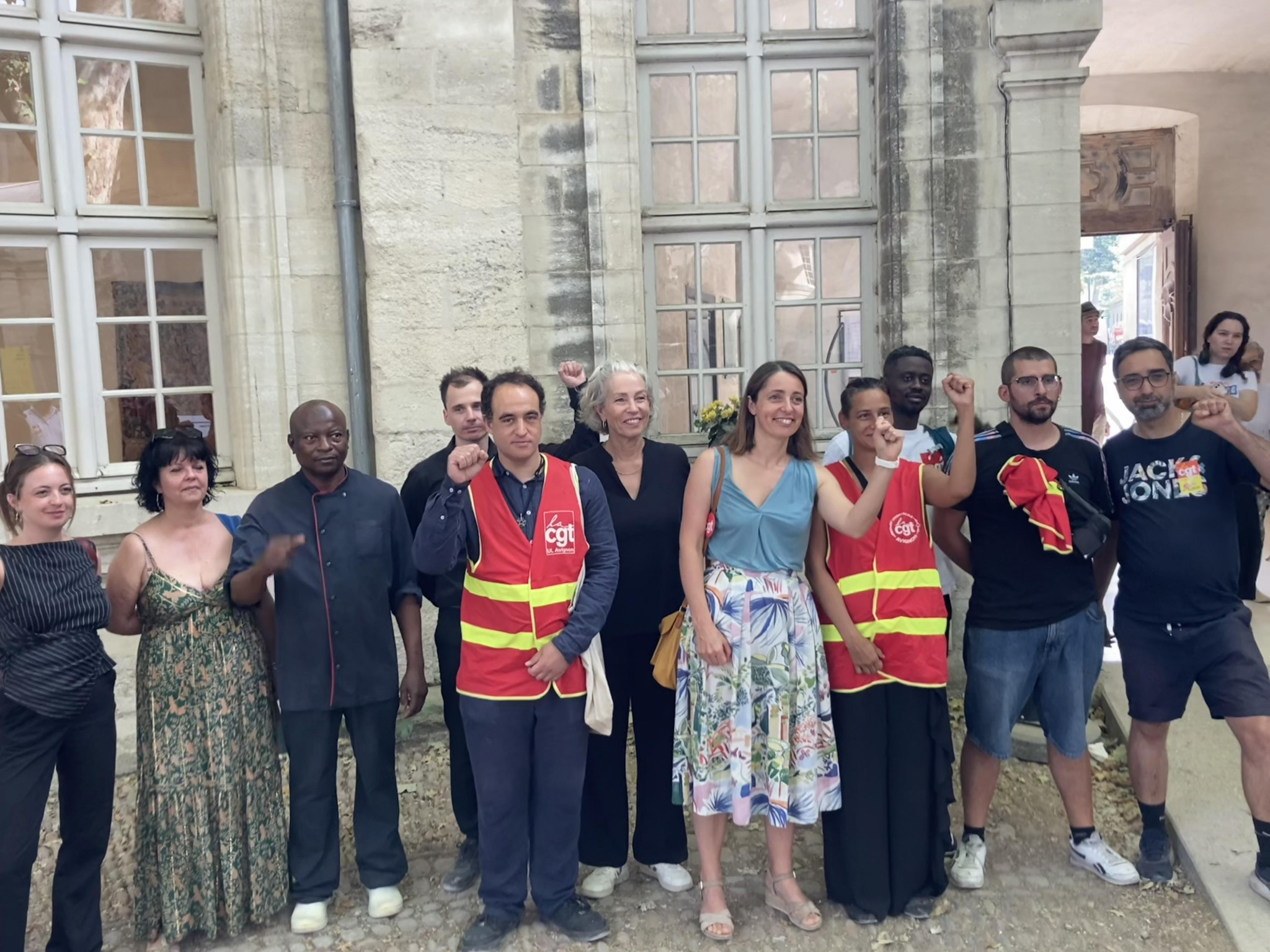 Sophie Binet en soutien des grévistes du Cloître à Avignon