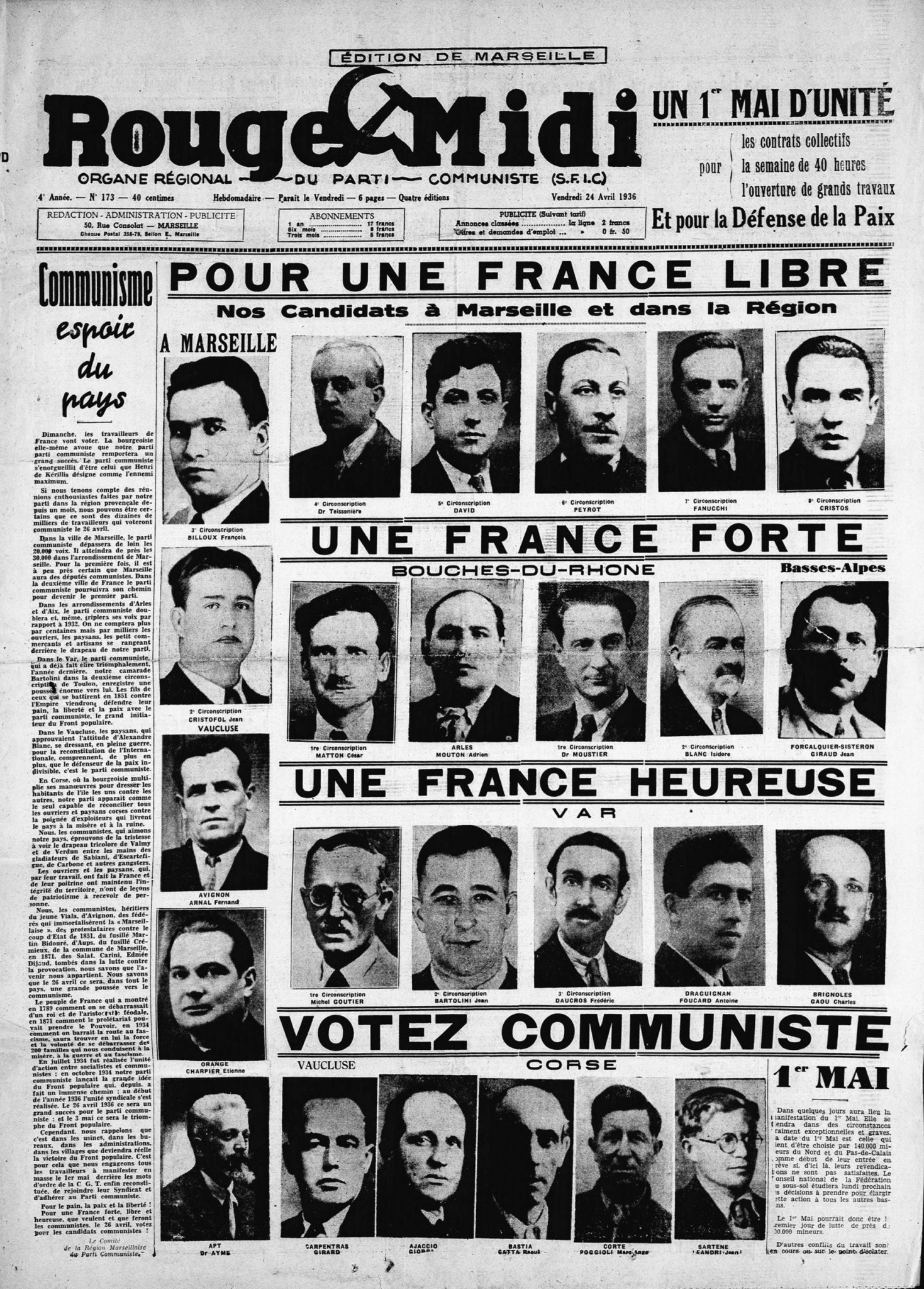 [Week-end] L’esprit de 1936 : SFIO, PCF, Radicaux, trois partis unis avant la victoire