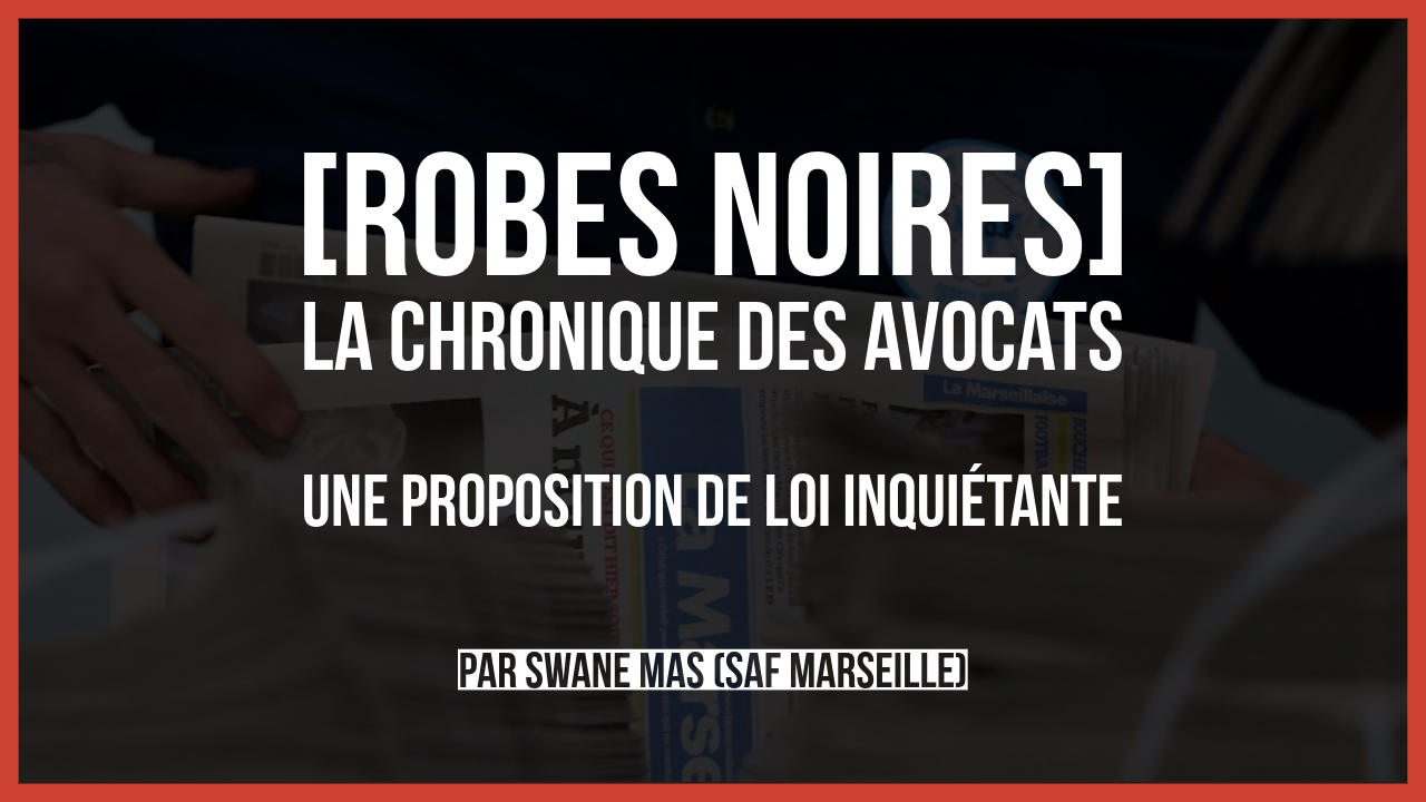 Une proposition de loi inquiétante