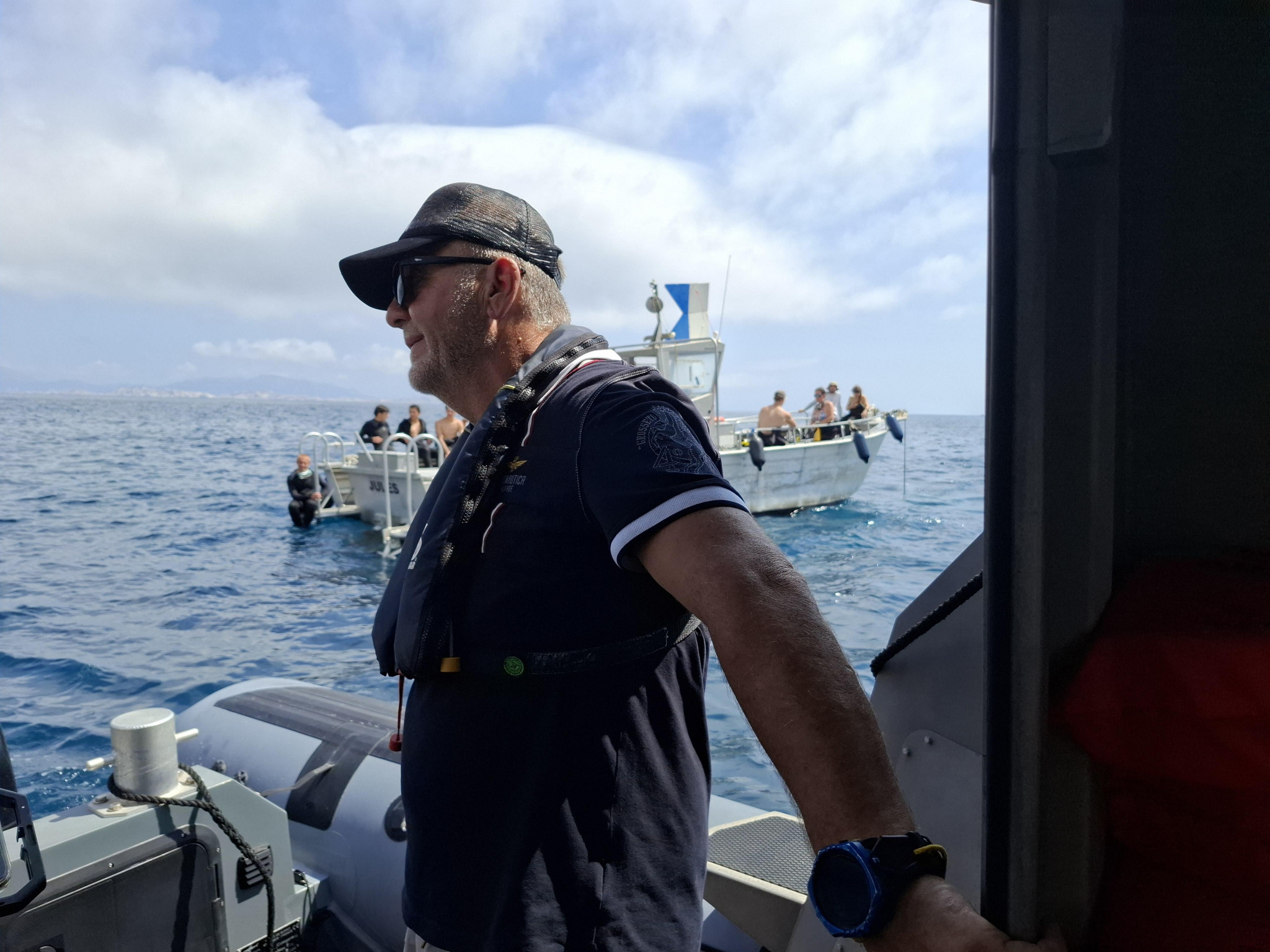 À bord des contrôles de plongée en Méditerranée