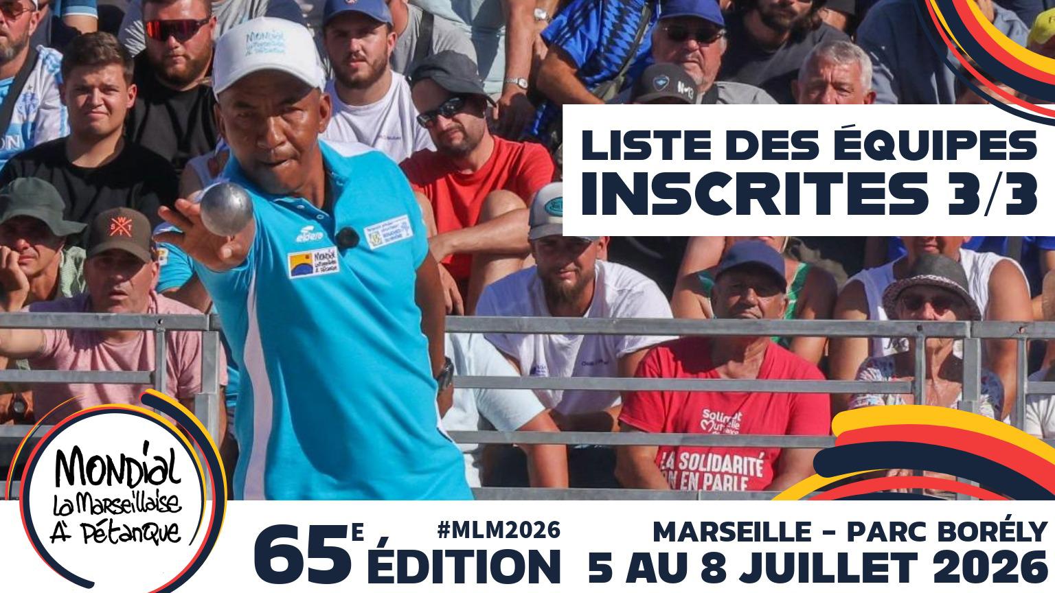 Les liste des équipes engagées pour La Marseillaise 2026 (3/3)