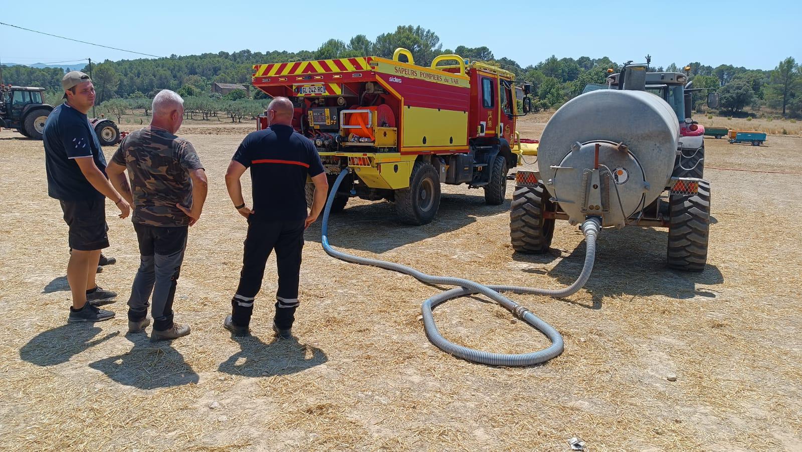 À Barjols, le soutien déterminant des agriculteurs dans la lutte contre l’incendie