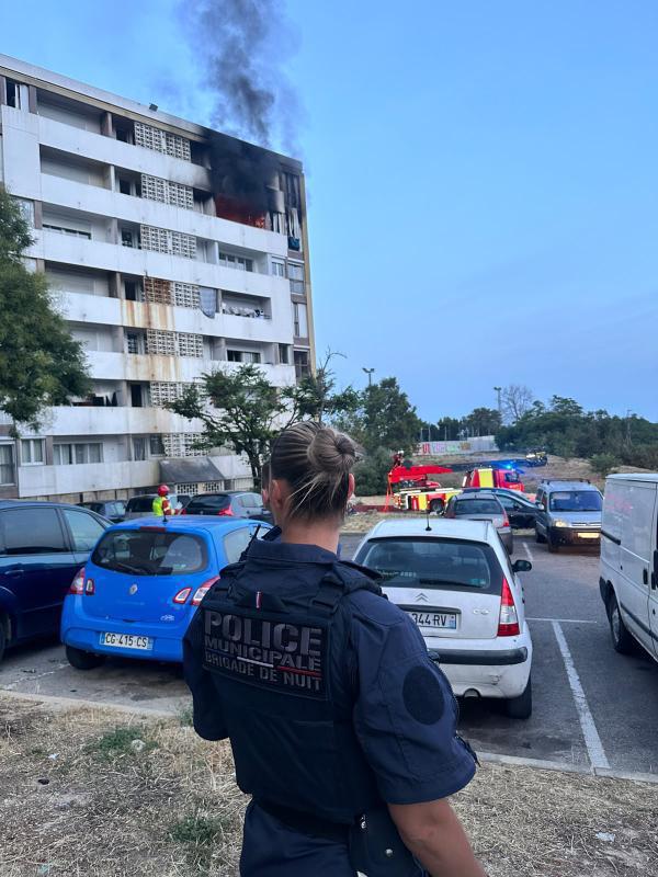La police municipale en action aux Aygalades