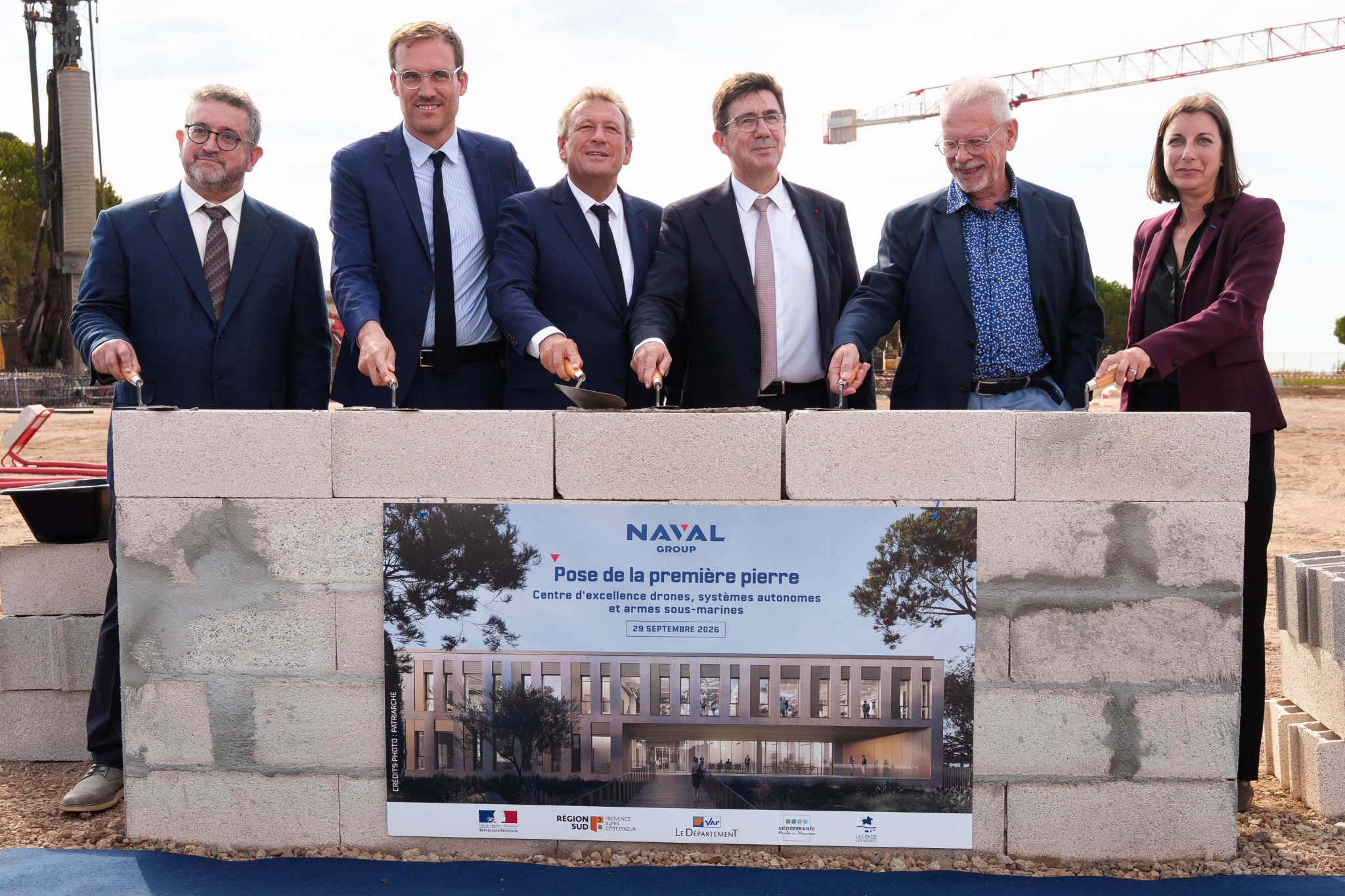 Première pierre pour le centre drones de Naval Group à La Londe-les-Maures