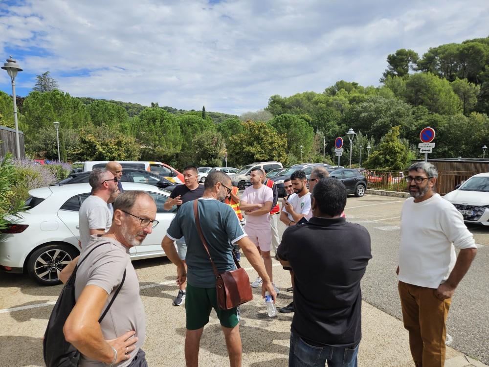 Des chauffeurs de bus en grève à Aix-en-Provence